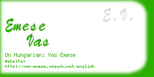 emese vas business card